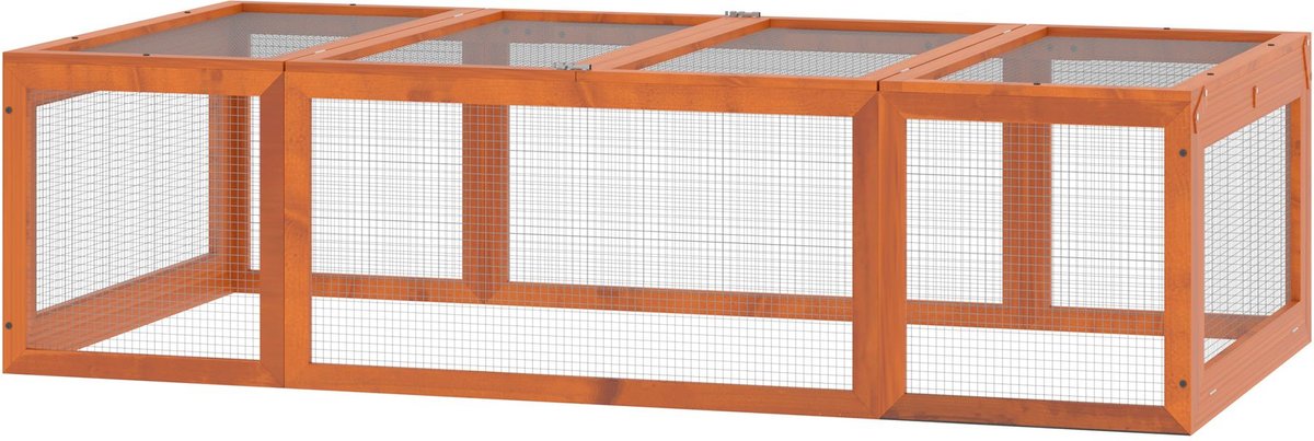 PawHut Wooden Enclosure Small Animal Hutch