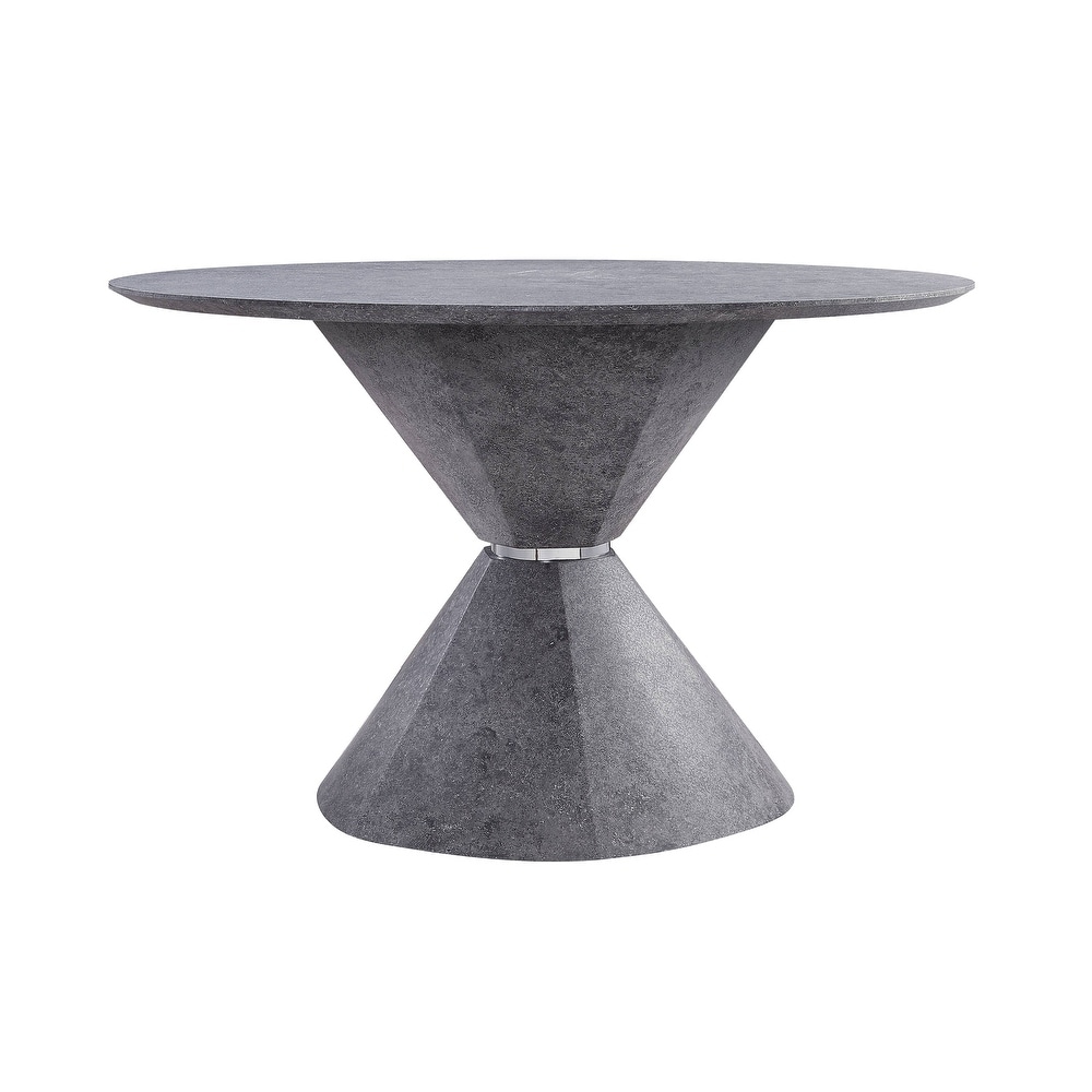 ACME Ansonia Dining Table in Faux Concrete