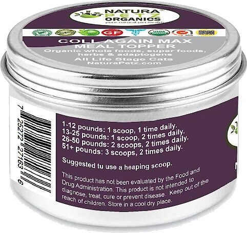 Natura Petz Organics Coll-Again Cat Supplement， 4-oz jar