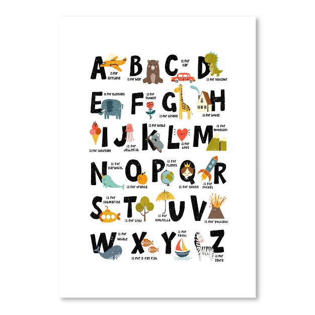 Americanflat Educational Alphabet By Elena David Poster