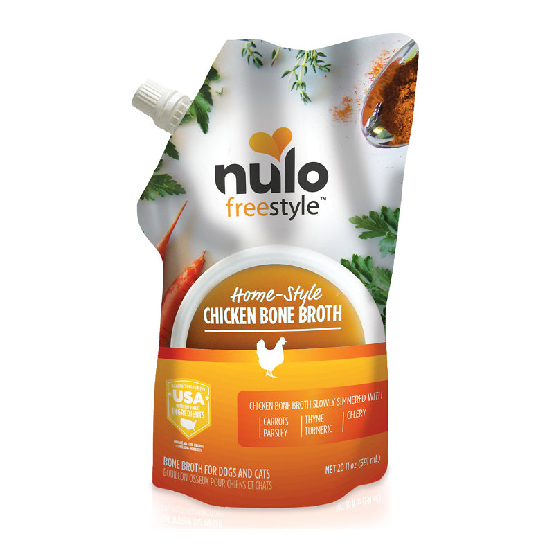 Nulo FreeStyle Grain-Free Home-Style Chicken Bone Broth Dog  Cat Topp