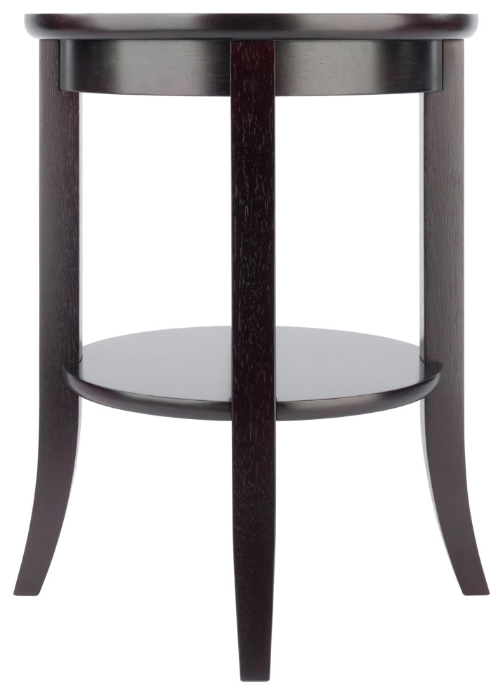 Genoa End Table  Glass Inset  one shelf   Transitional   Side Tables And End Tables   by Arcadian Home  ampLighting  Houzz