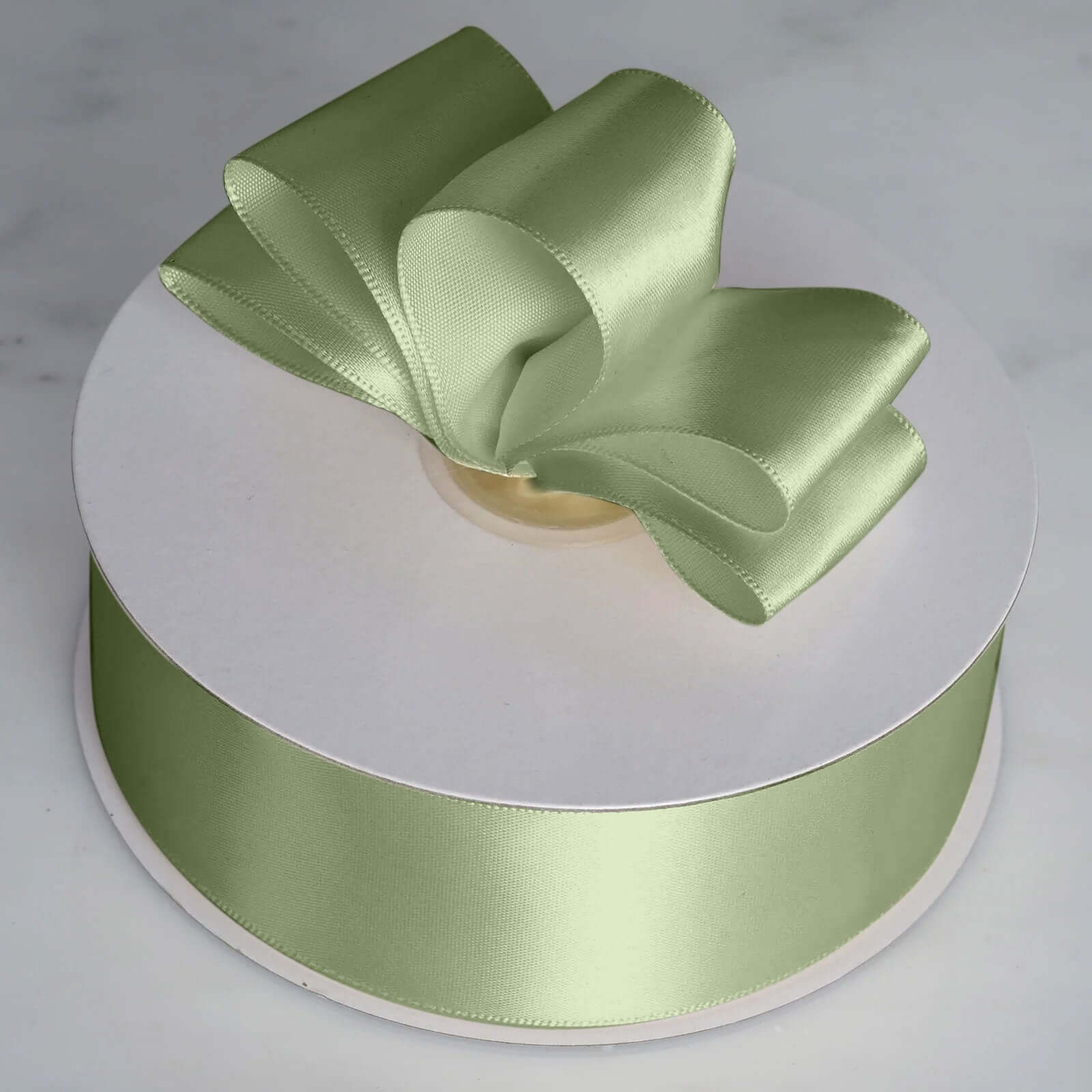 Sage Green Single Face Decorative Satin Ribbon 50 Yards 1.5