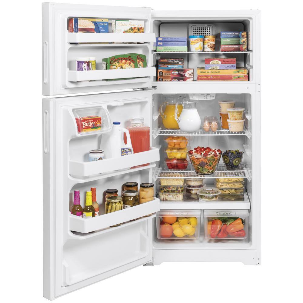 Hotpoint 15.6 cu. ft. Top Freezer Refrigerator in White HPS16BTNLWW