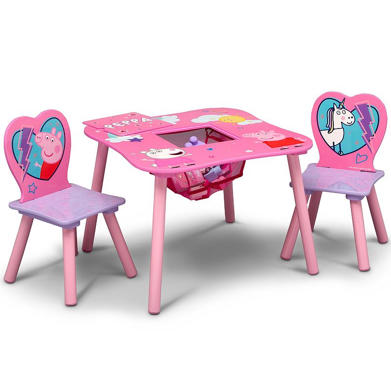 Peppa Pig Table and Chair Set with Storage by Delta Children