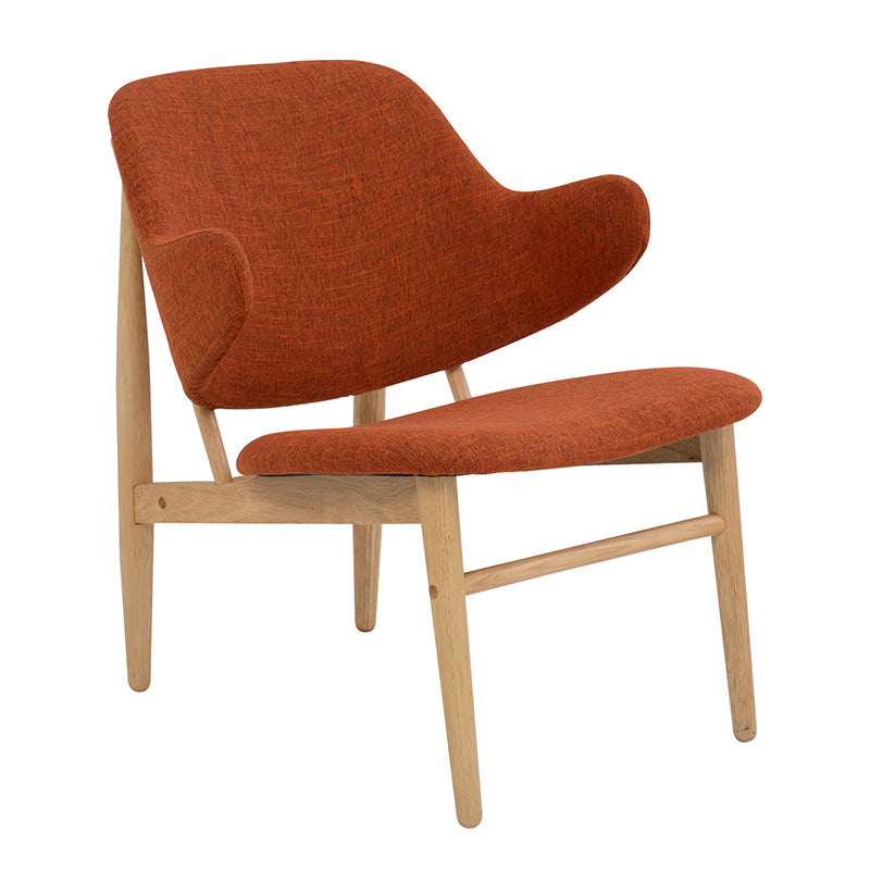 VERONIC Lounge Chair in Russet Fabric