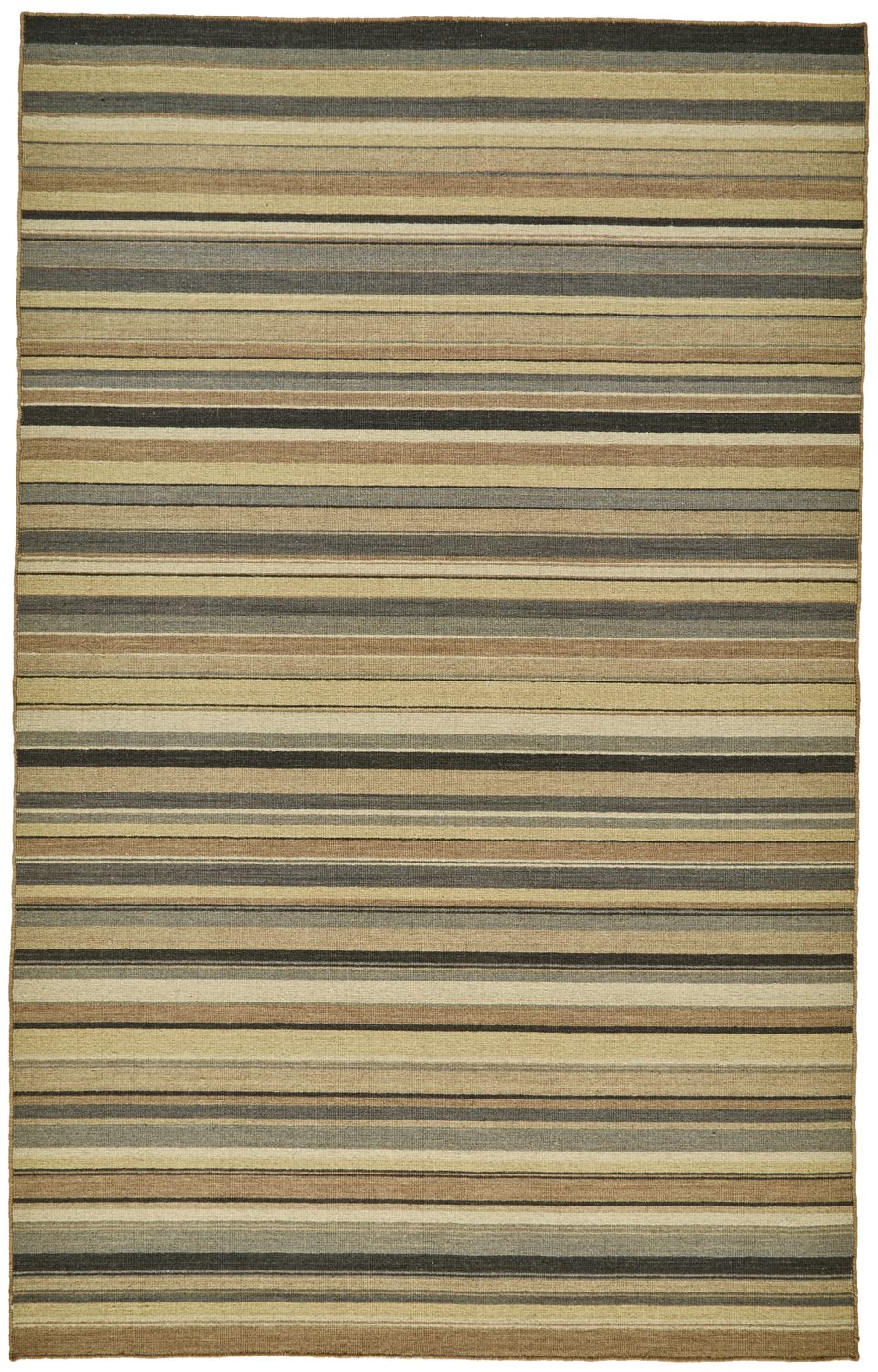 Naida Flatweave Gold and Gray Rug by BD Fine