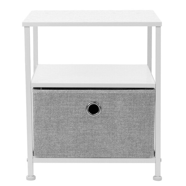 Nightstand 1-Drawer Shelf Storage Bedroom Furniture and End Table Chest - - 26062243