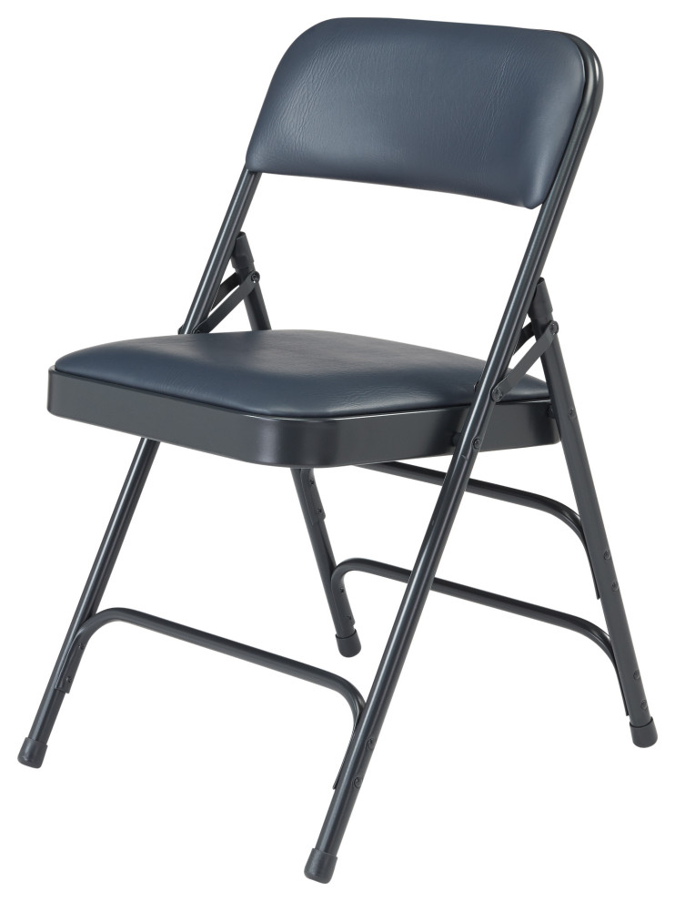 NPS 1300 Vinyl Triple Brace Double Hinge Folding Chair  Set of 4   Contemporary   Folding Chairs And Stools   by National Public Seating  Houzz