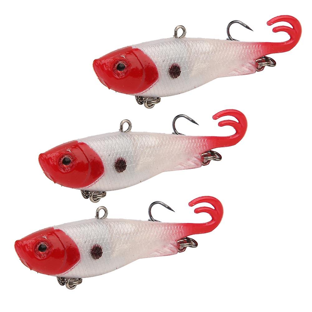 3pcs Double Tail Soft Bait Artificial Simulation Lifelike Ice Fishing Lure Tackle2#