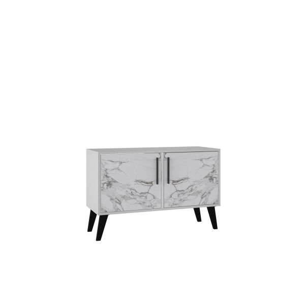 Amsterdam Double Side Table 2.0 in White Marble