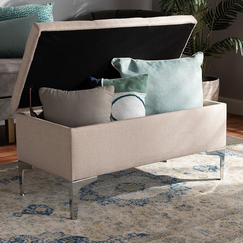 Baxton Studio Mabel Ottoman