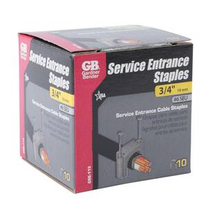 Gardner Bender 34 in. Polyethylene Service Entrance Cable Staples - Gray (10-Pack) GSE-115