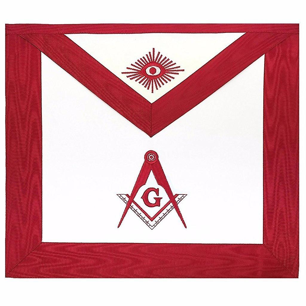 Masonic blue lodge master mason apron red