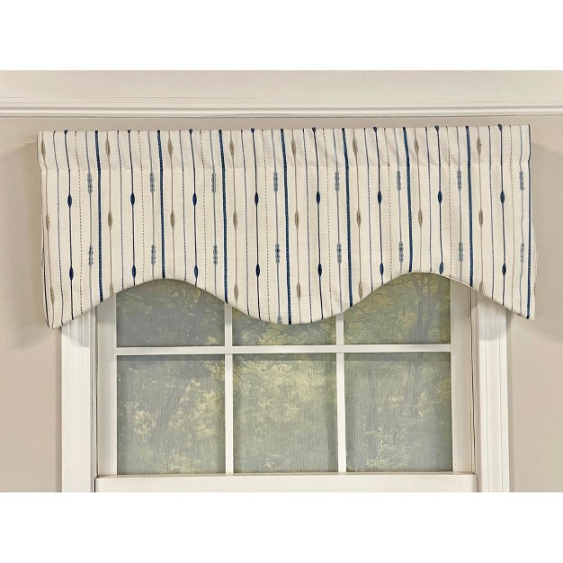 Rod Pocket Window Valance 50 quot X 17 quot Blue By Rlf Home