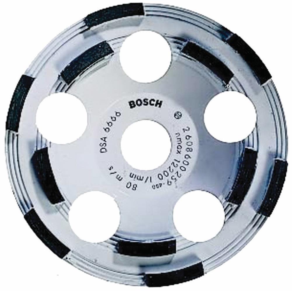 Bosch 5 In. Double Row Segmented Diamond Cup Wheel for Concrete DC510 from Bosch