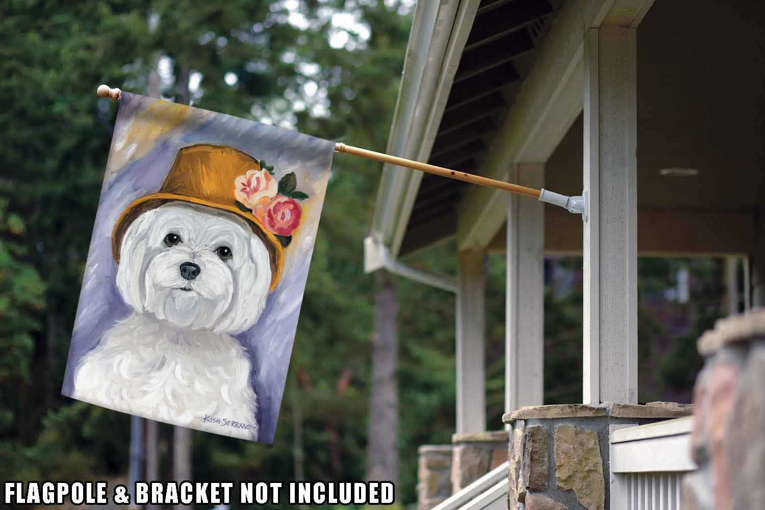 Toland Home Garden Ruffoir-Maltese Maltese Dog Flag Double Sided 28x40 Inch