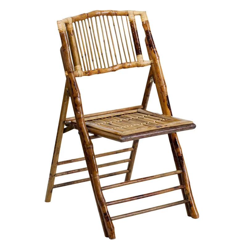 Flash Furniture Bamboo Folding Chairs Set of 2 (2-X-62111-BAM-GG)