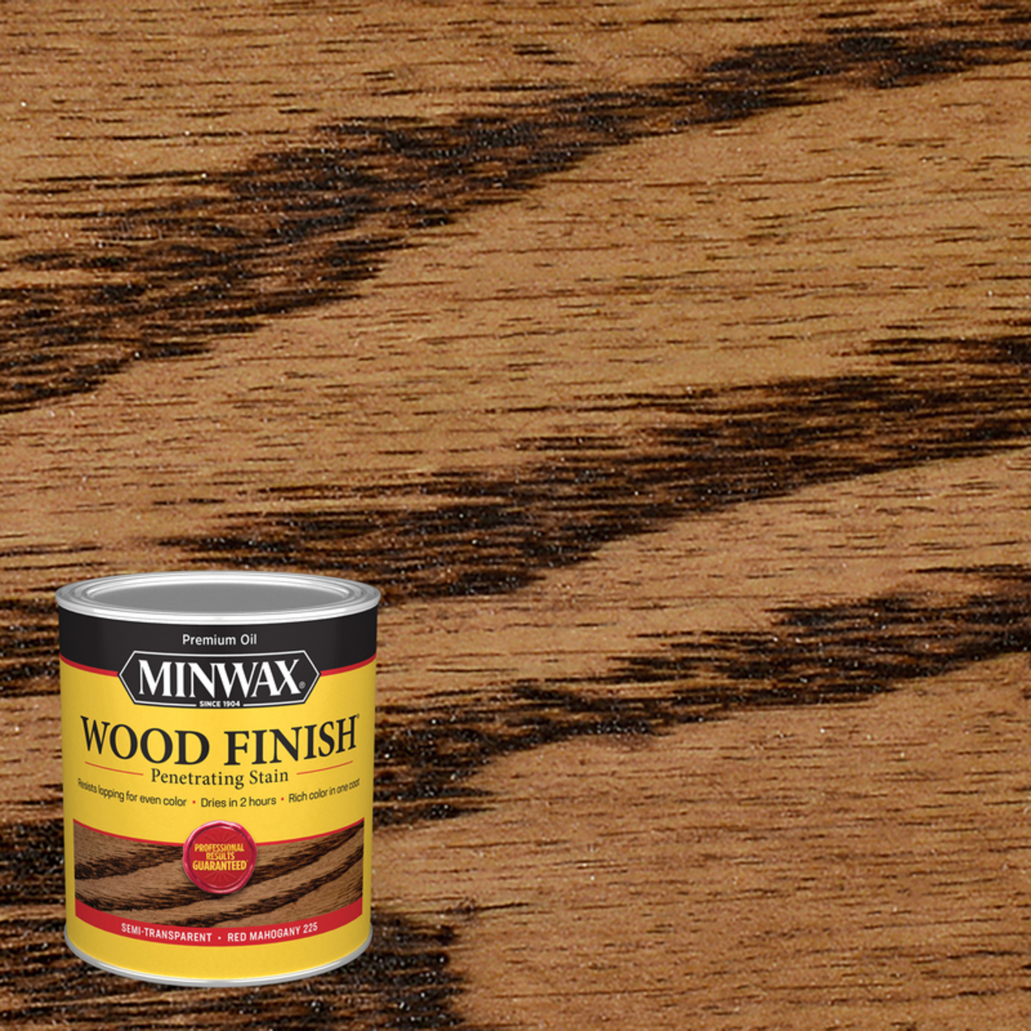 Minwax Wood Finish Semi-Transparent Red Mahogany Oil-Based Penetrating Wood Stain 1 qt