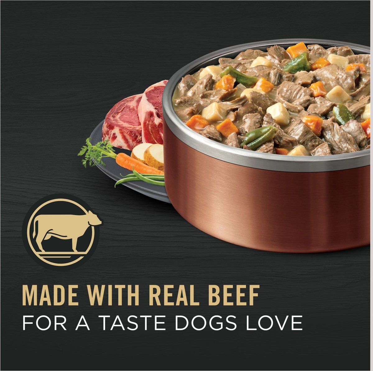 Purina Pro Plan Adult Beef and Vegetables Entree Slices in Gravy Canned Dog Food