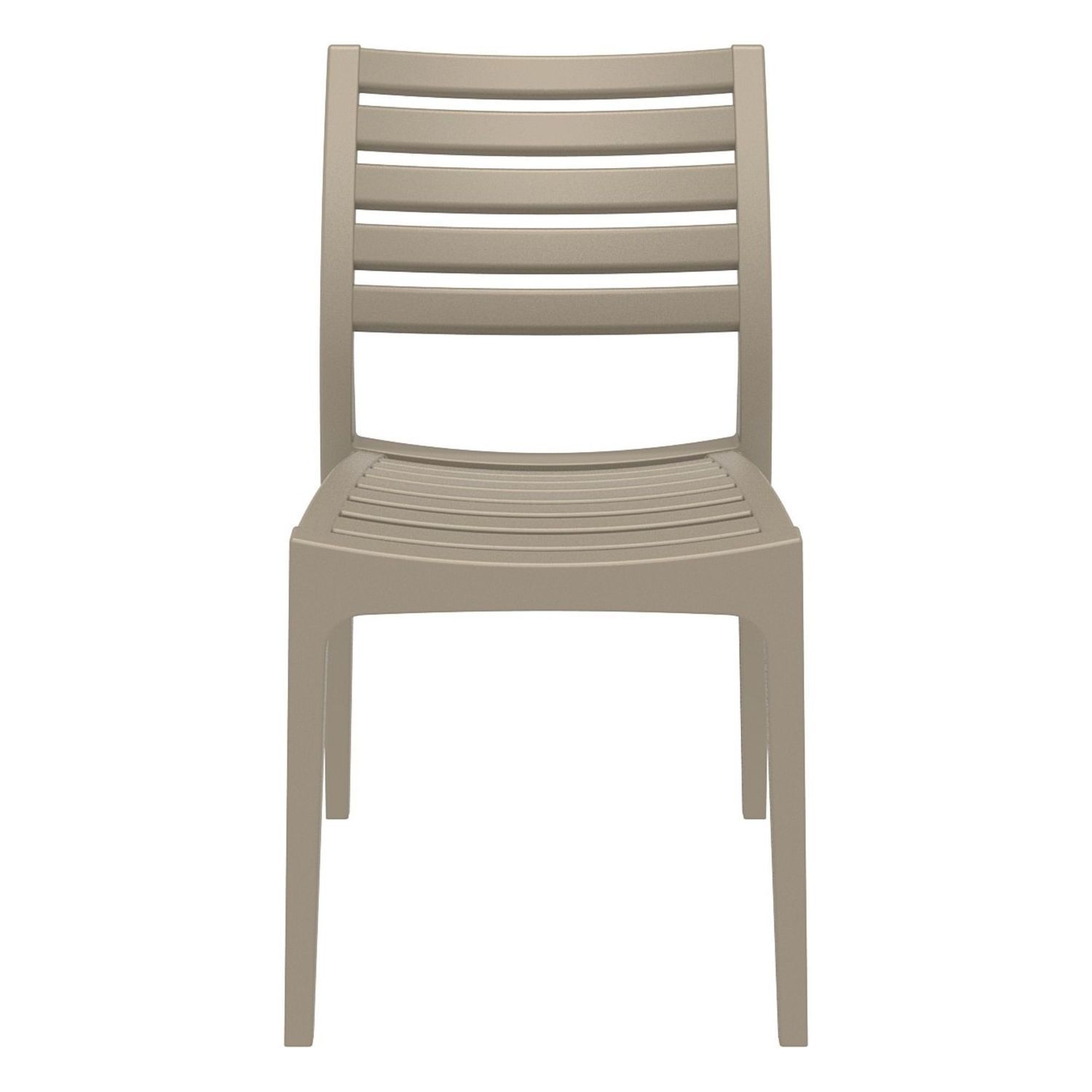 33 Taupe Brown Stackable Outdoor Patio Dining Chair