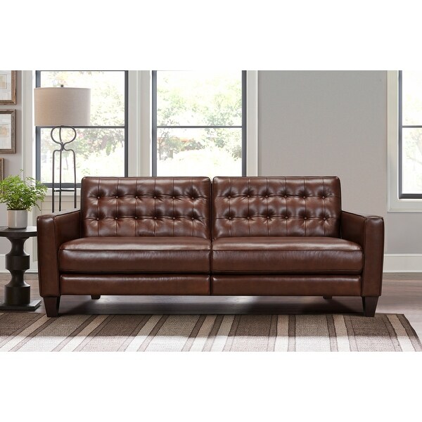 Wesley Chesterfield Power Footrest Leather Sofa