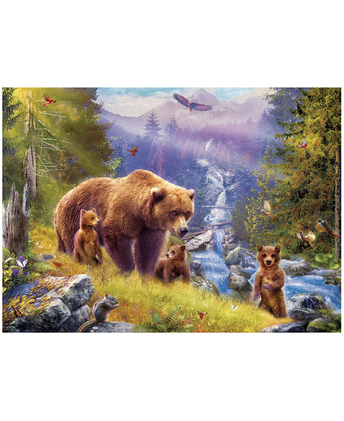 University Games Eurographics Incorporated Jan Patrik Grizzly Cubs Large Pieces Family Puzzle  500 Pieces