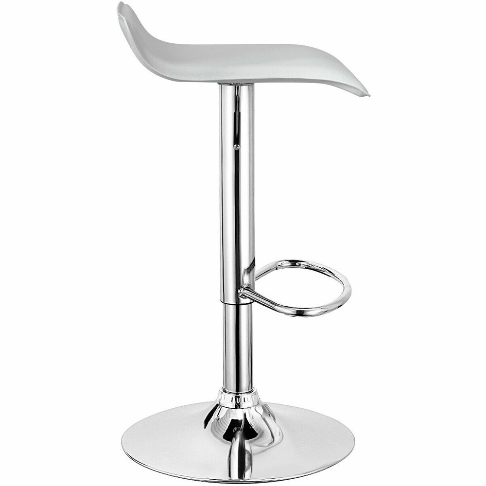 Gymax Set of 4 Swivel Bar Stool PU Leather Adjustable Kitchen Counter   See Details