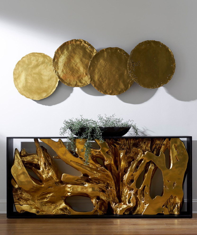 Cast Root Framed Console Table  Wood Frame  Resin  Gold Leaf   Contemporary   Console Tables   by Phillips Collection  Houzz