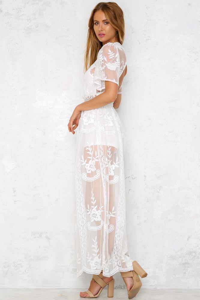 Off The Runway Maxi Dress White