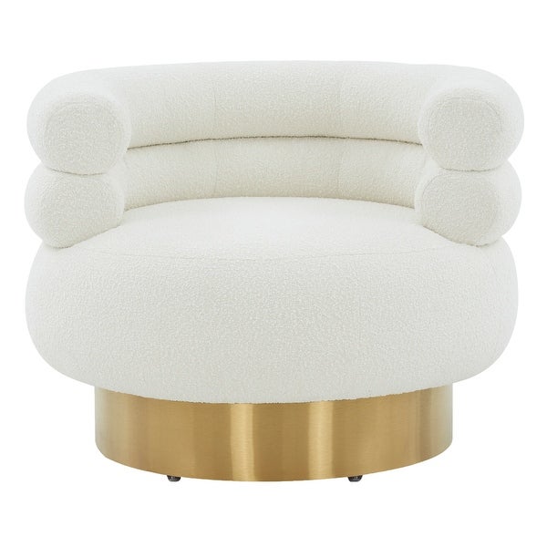 SAFAVIEH Couture Wendell Boucle Swivel Chair - 33 IN W x 33 IN D x 26 IN H