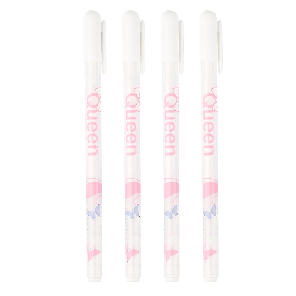 4pcs/set 0.8mm White Ink  Gel Pen Greeting Card  Marker Pens Writing Supplies