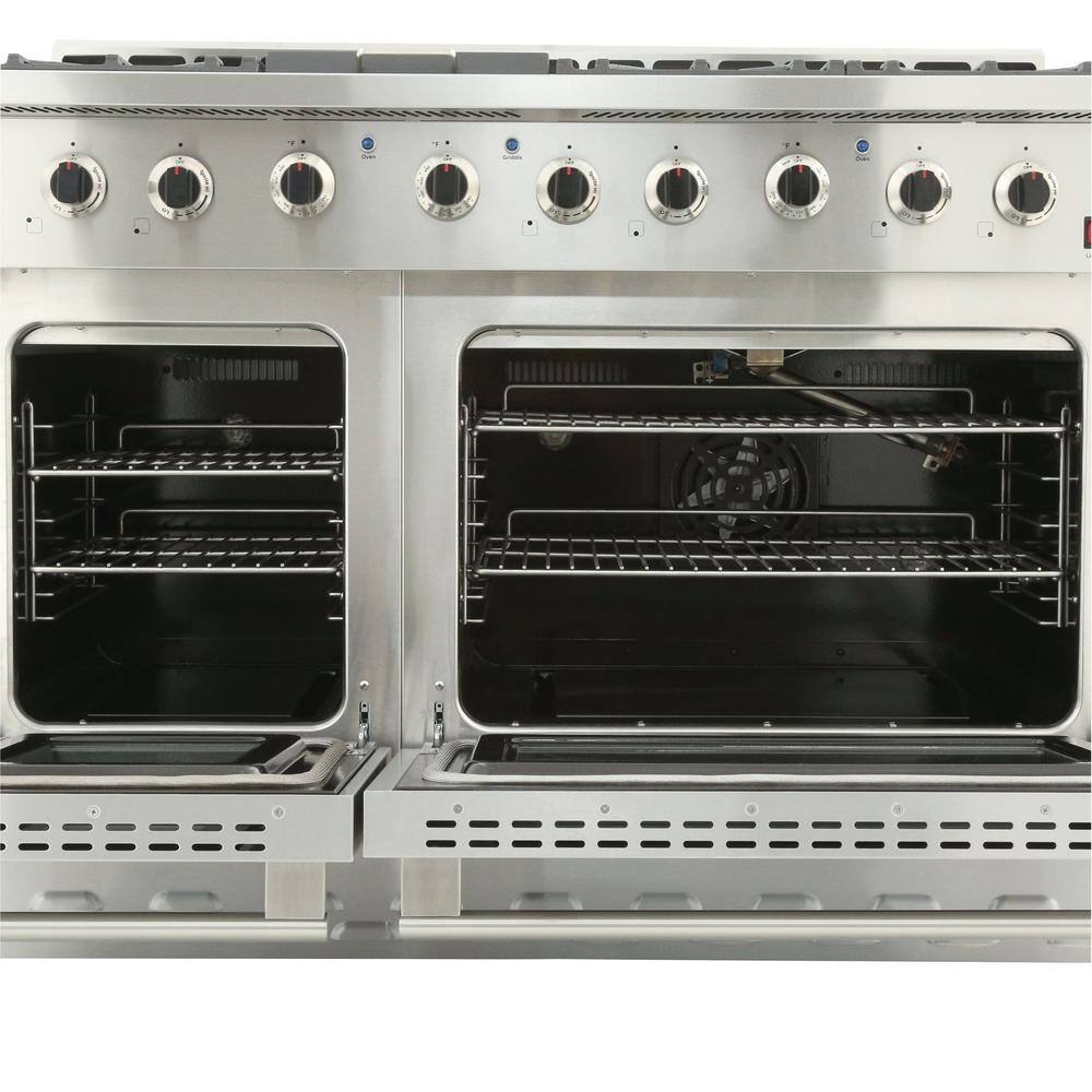 NXR Entree 48 in. 7.2 cu. ft. Professional Style Gas Range with Convection Oven in Stainless Steel NK4811