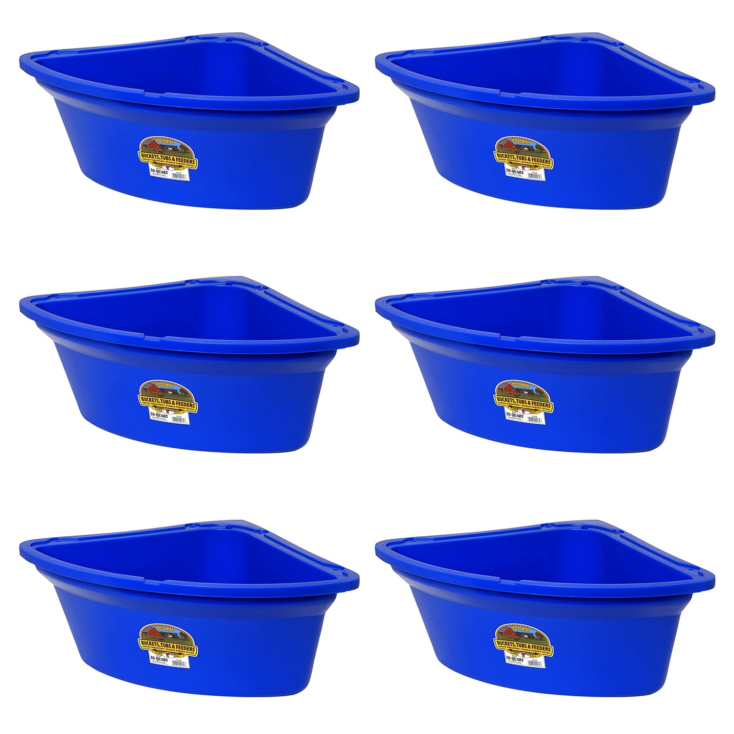 Little Giant PCF6BLUE Heavy Duty Plastic Corner Feeder Holds 6.5 Gallons， Blue)