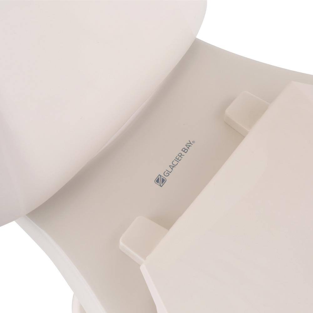 Glacier Bay 2-Piece 1.28 GPF High Efficiency Single Flush Round Toilet in Bone N2428R-BNE