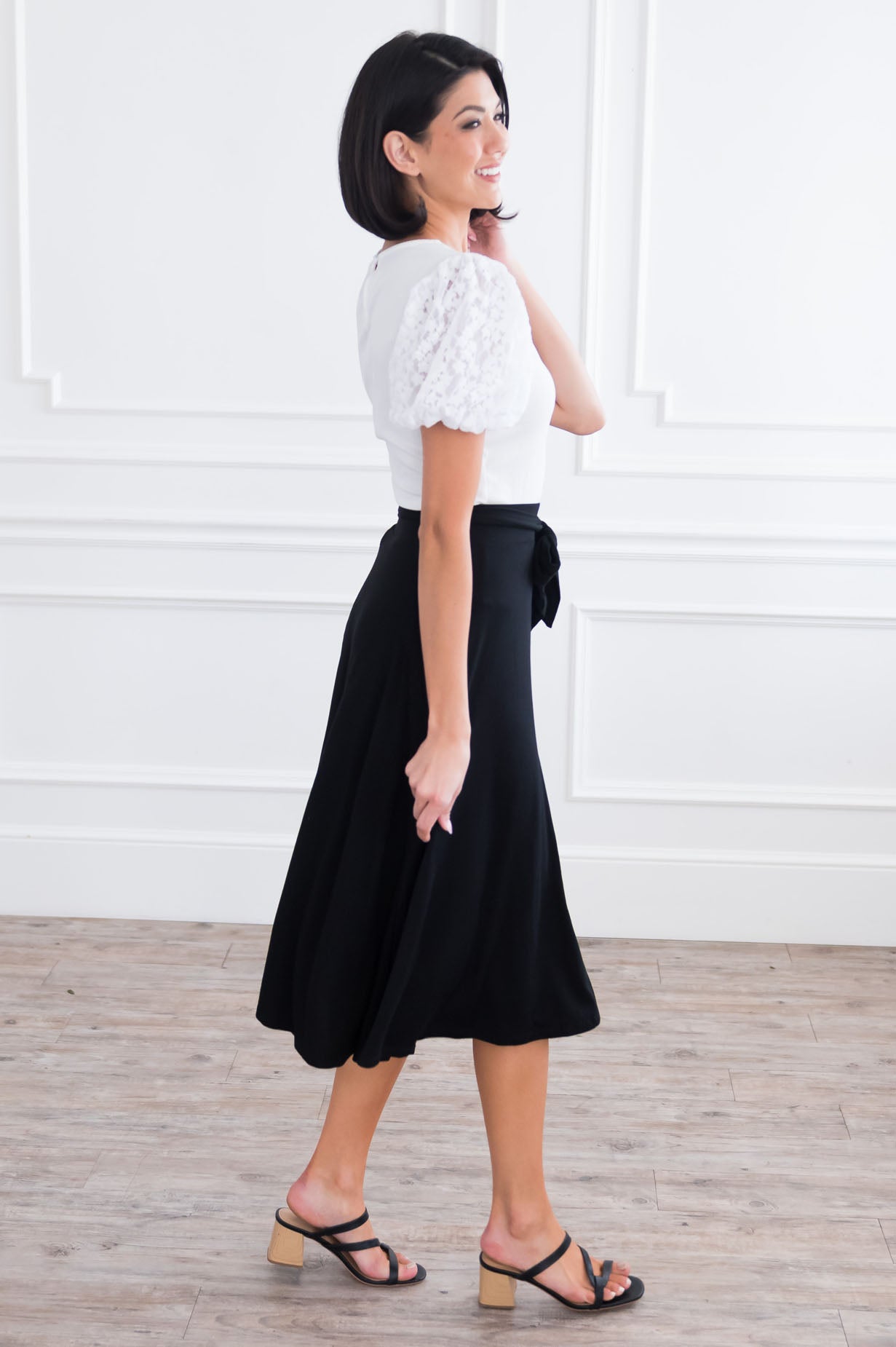 Autumn is calling Modest Tie Waist Skirt