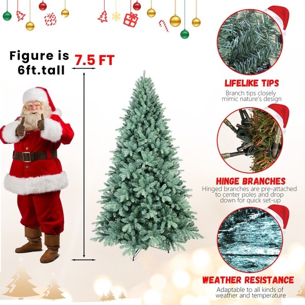 49 ft Blue PE/PVC Mixed Automatic Christmas Trees