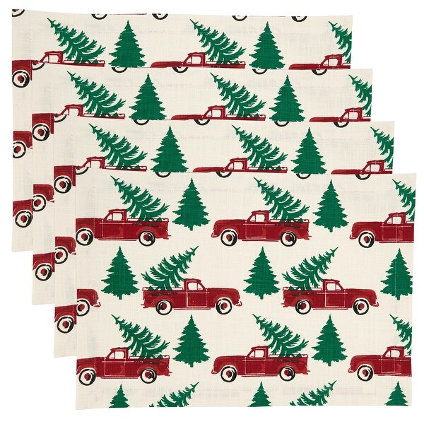 Christmas Truck Design Placemats (Set of 4)