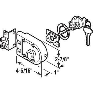 Prime-Line Diecast Brass Night Latch and Locking Cylinder U 10817