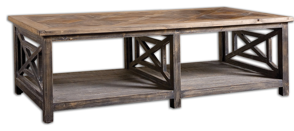 Uttermost Spiro Reclaimed Wood Cocktail Table   Transitional   Coffee Tables   by GwG Outlet  Houzz