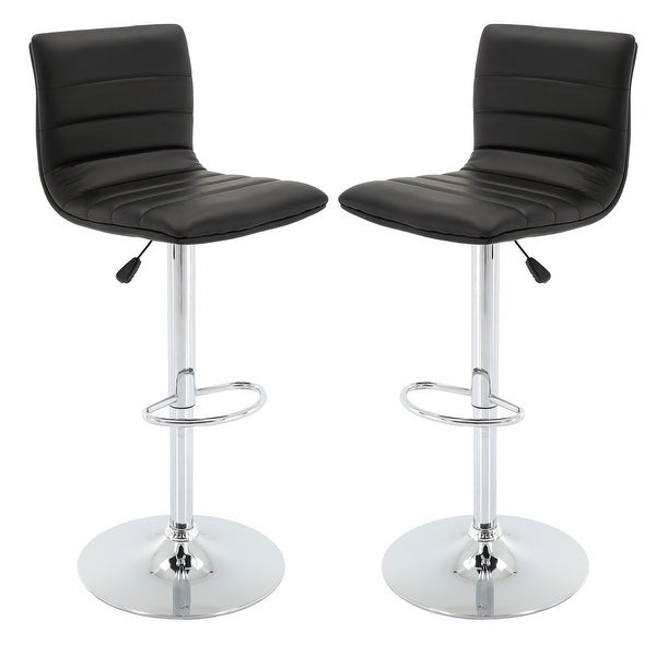 Brage Living Nomad Height Adjustable Counter and Barstool Set (Set of 2) - Black