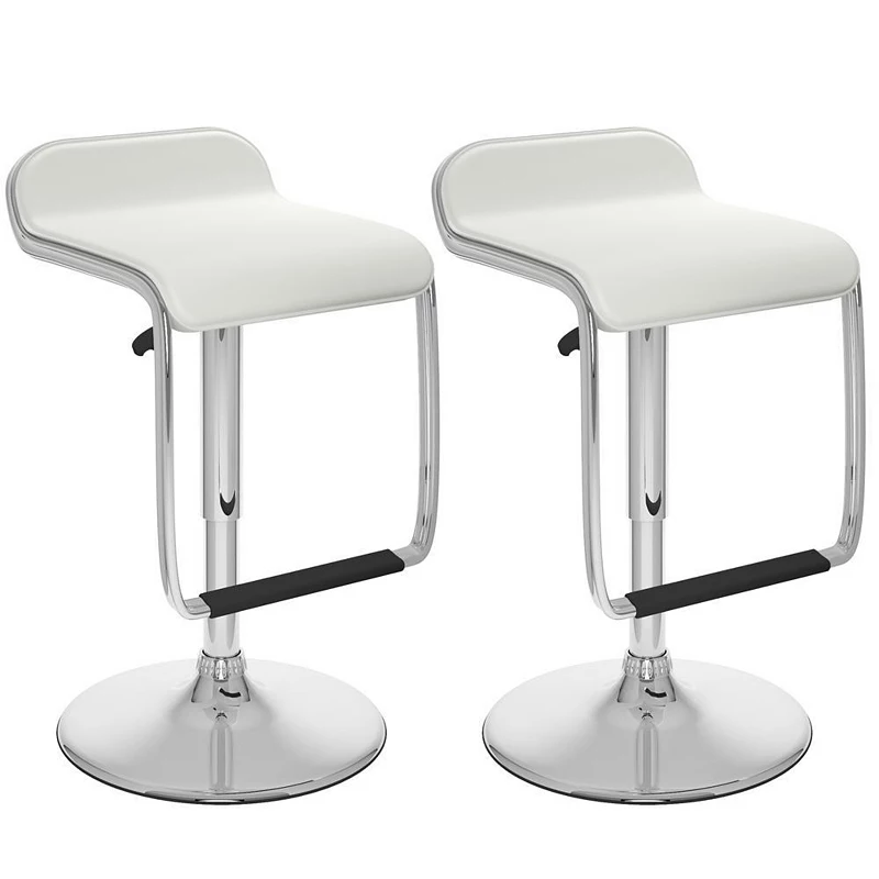 CorLiving Adjustable Bar Stool with Footrest Leatherette， set of 2