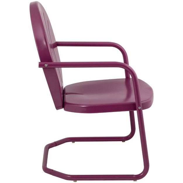 Northlight 34 inch Outdoor Retro Tulip Armchair Purple