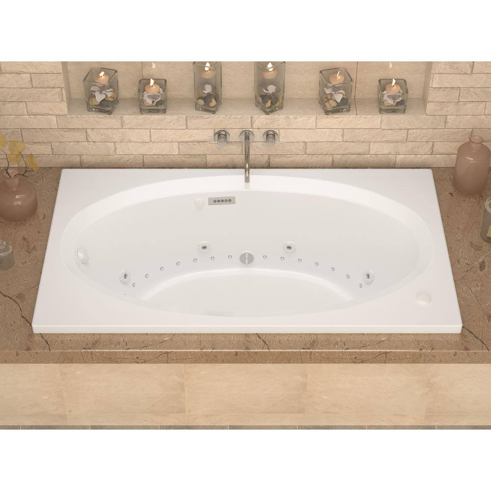 Universal Tubs Imperial Diamond Series 5 ft. Left Drain Rectangular Drop-in Whirlpool and Air Bath Tub in White HD4260VDLX