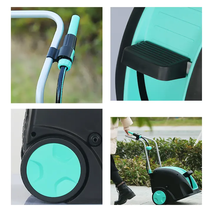 30M Garden Supplies 30M High pressure Hose Cleaning Carts retractable Portable Garden Hose Holder For Drip Irrigation