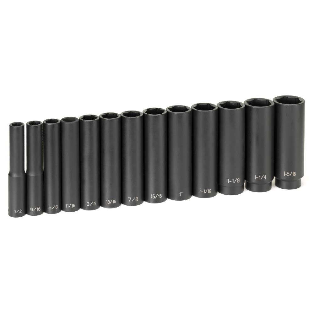 1/2 Drive 13 Piece Extra-Deep Set ;