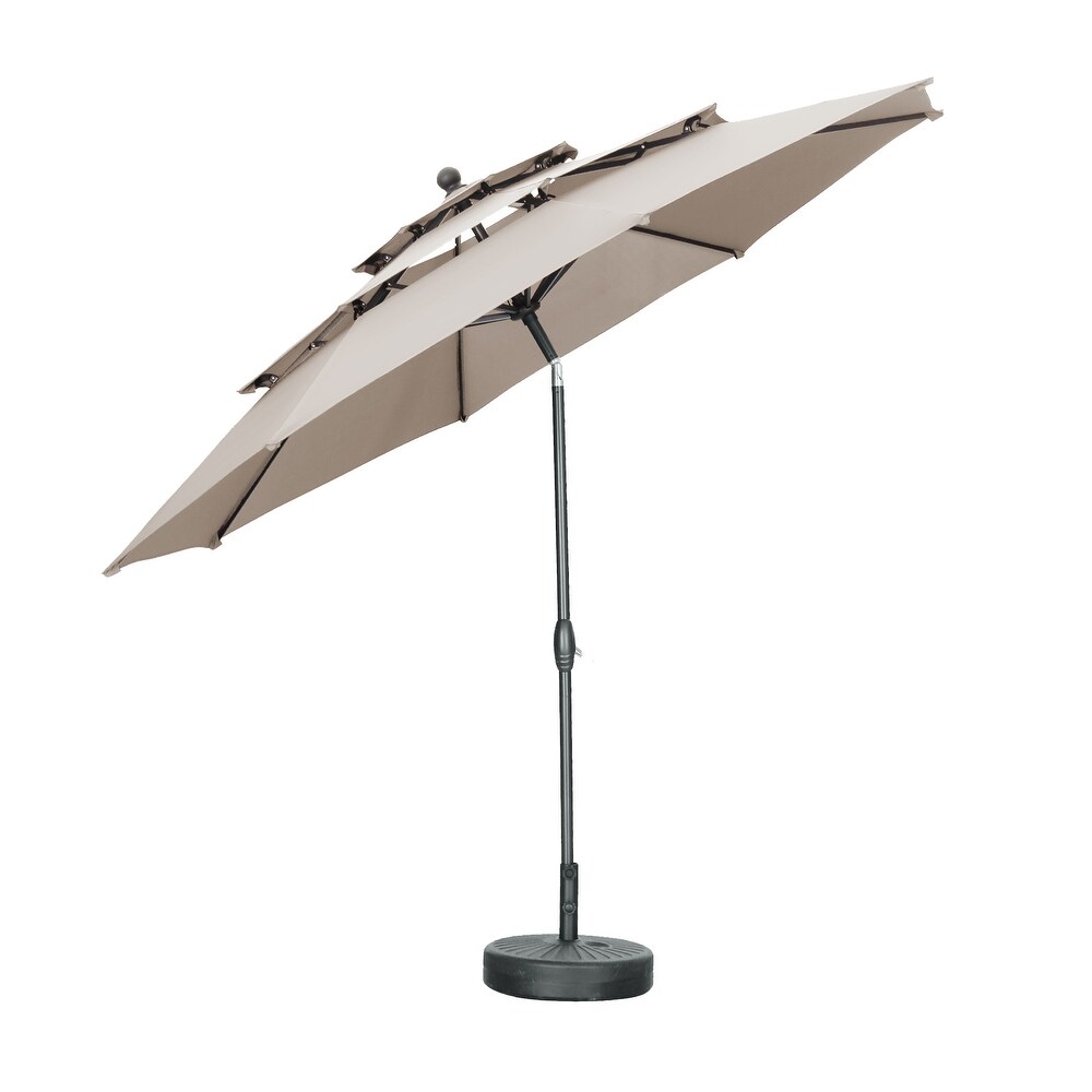 Ainfox 10ft Patio Umbrella 3 tier Outdoor Umbrella (No Base)