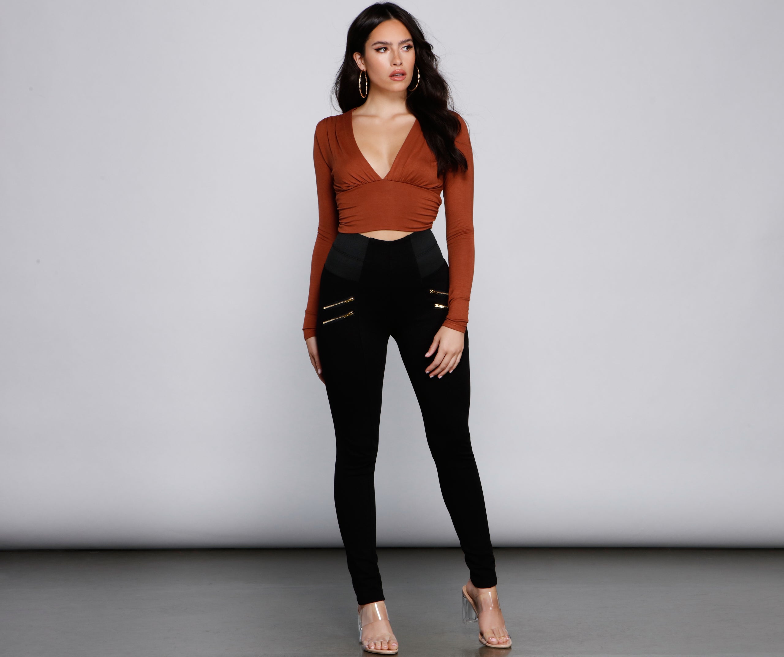 Bringing The Edge High Waist Ponte Leggings