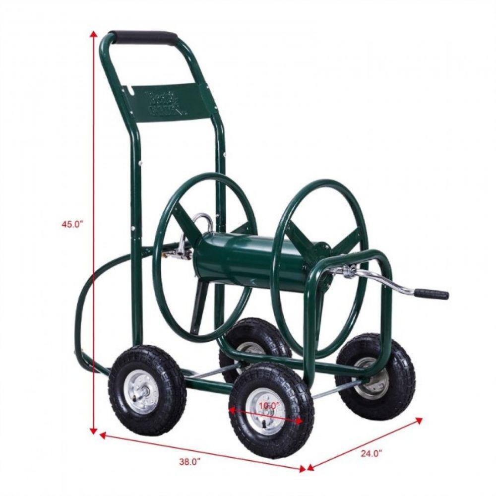 Alpulon 350 ft. Outdoor Garden Yard Water Planting Hose Reel Cart ZMWV077