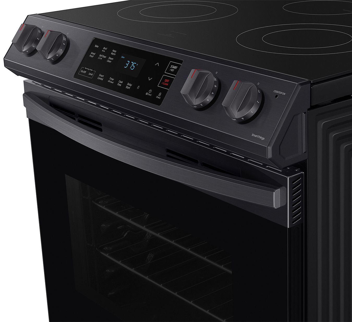  ADA 6.3 Cu. Ft. Fingerprint Resistant Black Stainless Steel Front Control Slide-In Electric Range